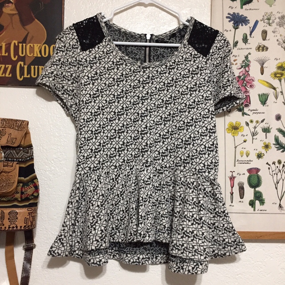 Anthropology Peplum Knit Top